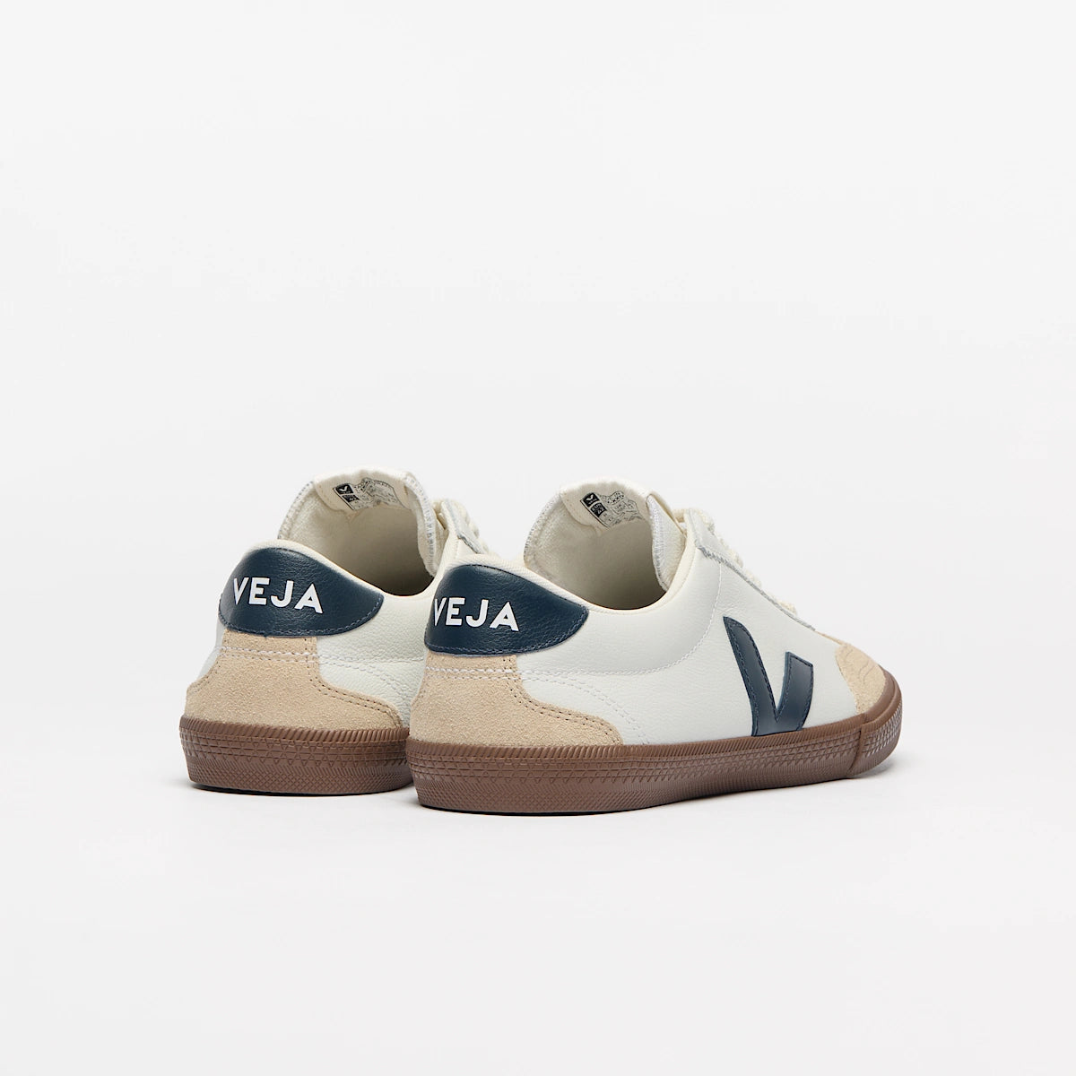 VEJA VOLLEY LEATHER WHITE NAUTICO BARK