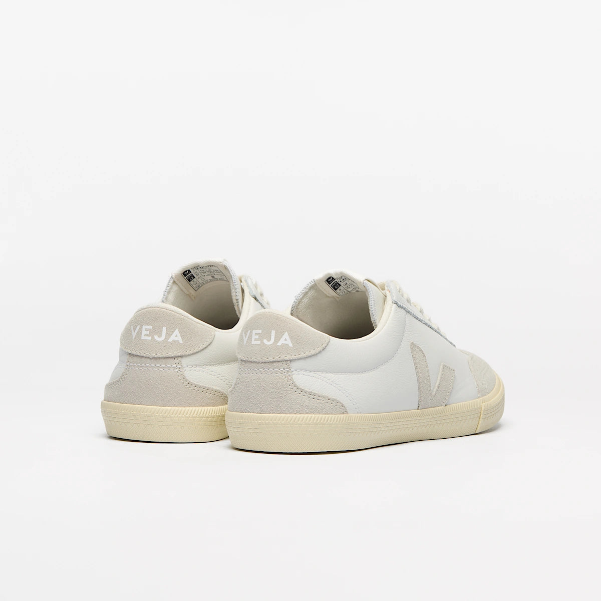 VEJA VOLLEY LEATHER WHITE NATURAL BARK