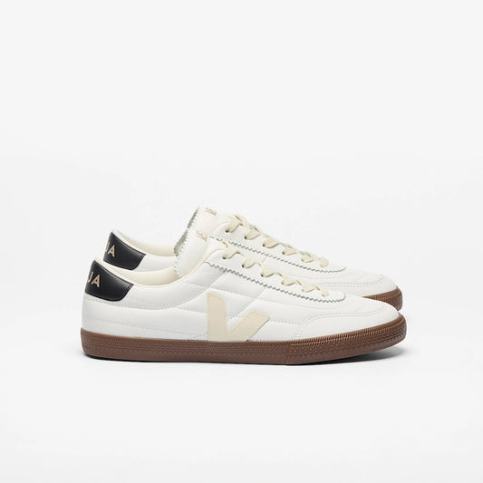 VEJA PANENKA LEATHER WHITE BLACK BARK