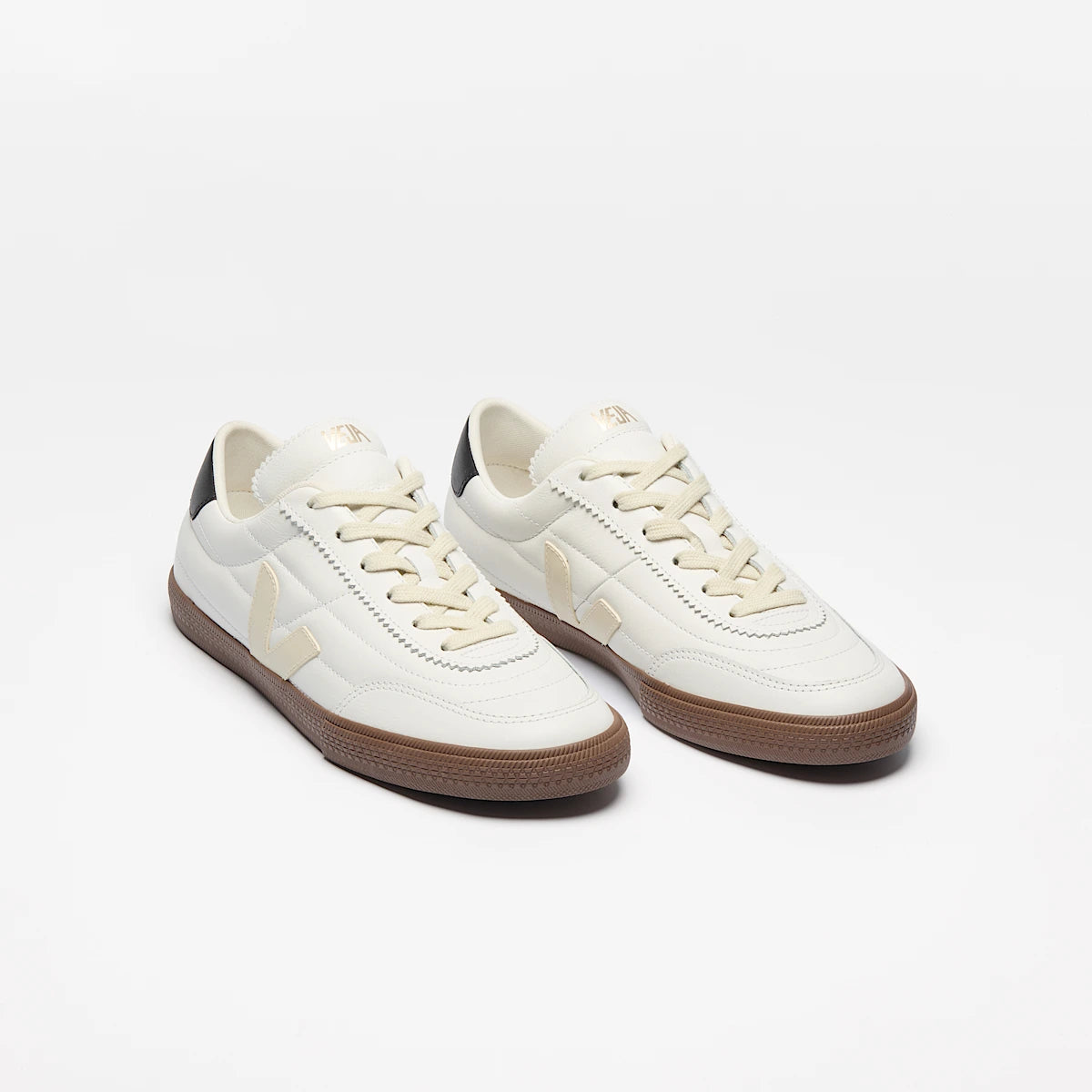 VEJA PANENKA LEATHER WHITE BLACK BARK