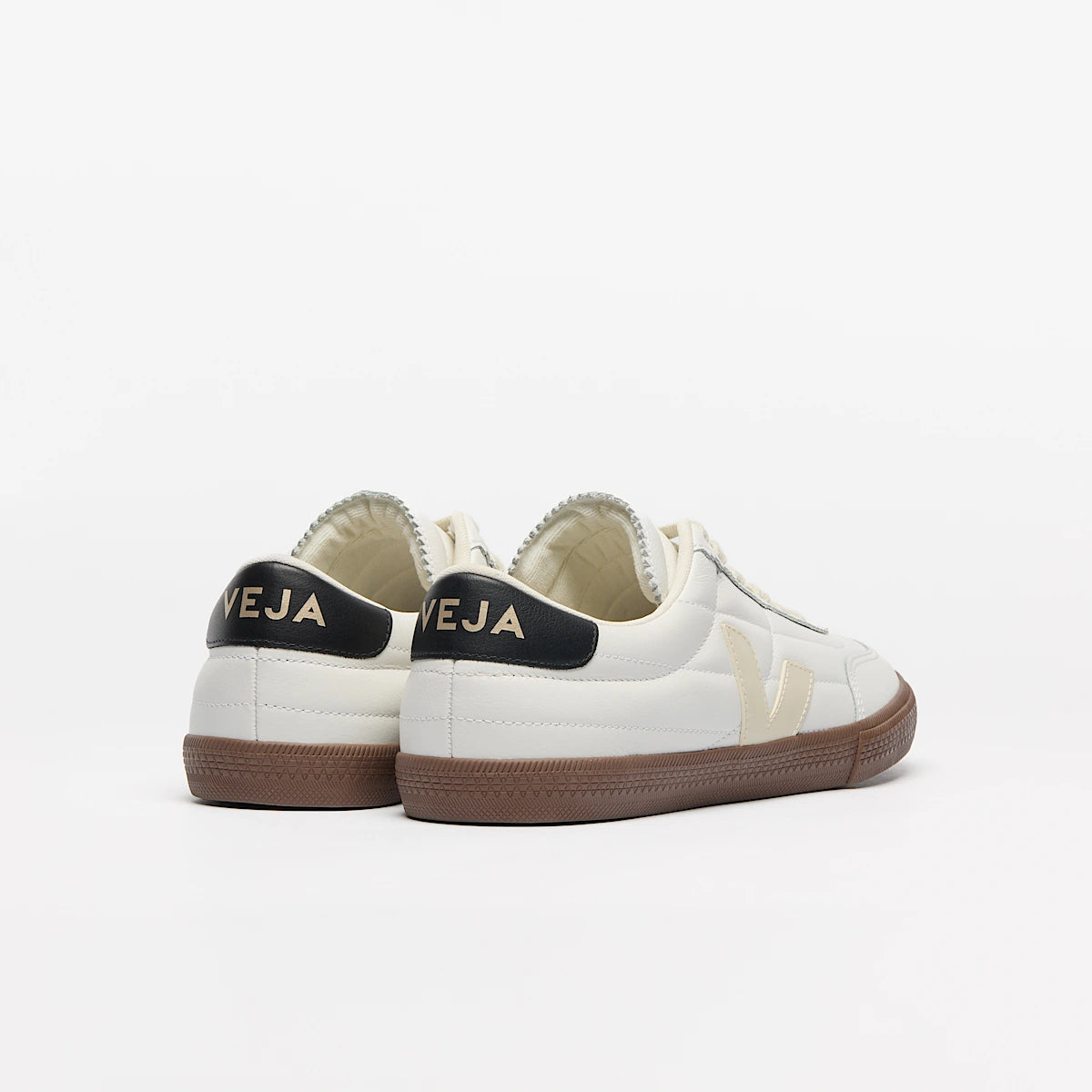 VEJA PANENKA LEATHER WHITE BLACK BARK